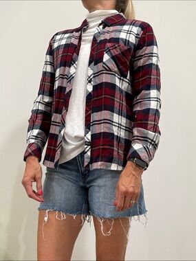 Rails Red, Navy & White Plaid Button-Down Shirt
